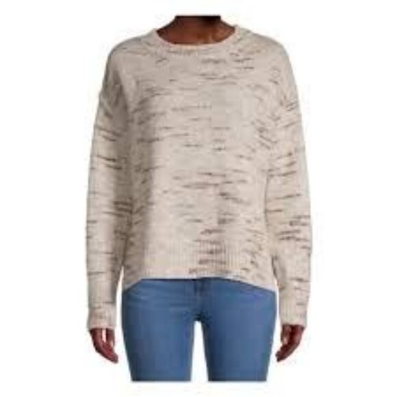 NWOT Max Studio Crew Neck Long Sleeve Pullover Drop Shoulder Sweater Cream Mediu - Picture 2 of 12